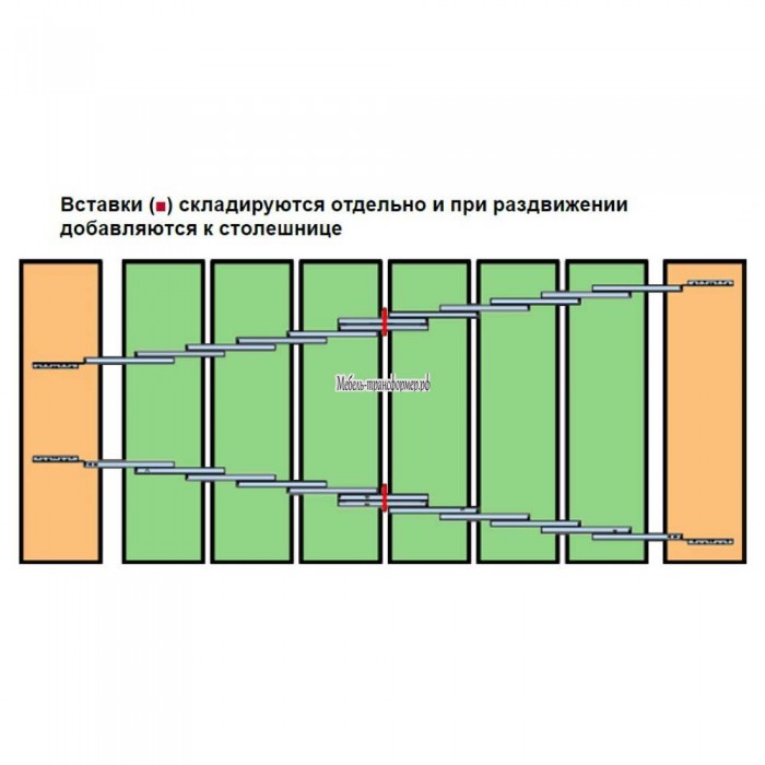 Механизм для выдвижного стола из под столешницы